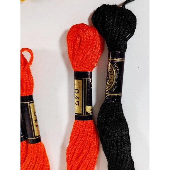 DMC and Anchor Mixed Lot of 29 Embroidery Cotton Floss Orange Yellow - Picture 2 of 7